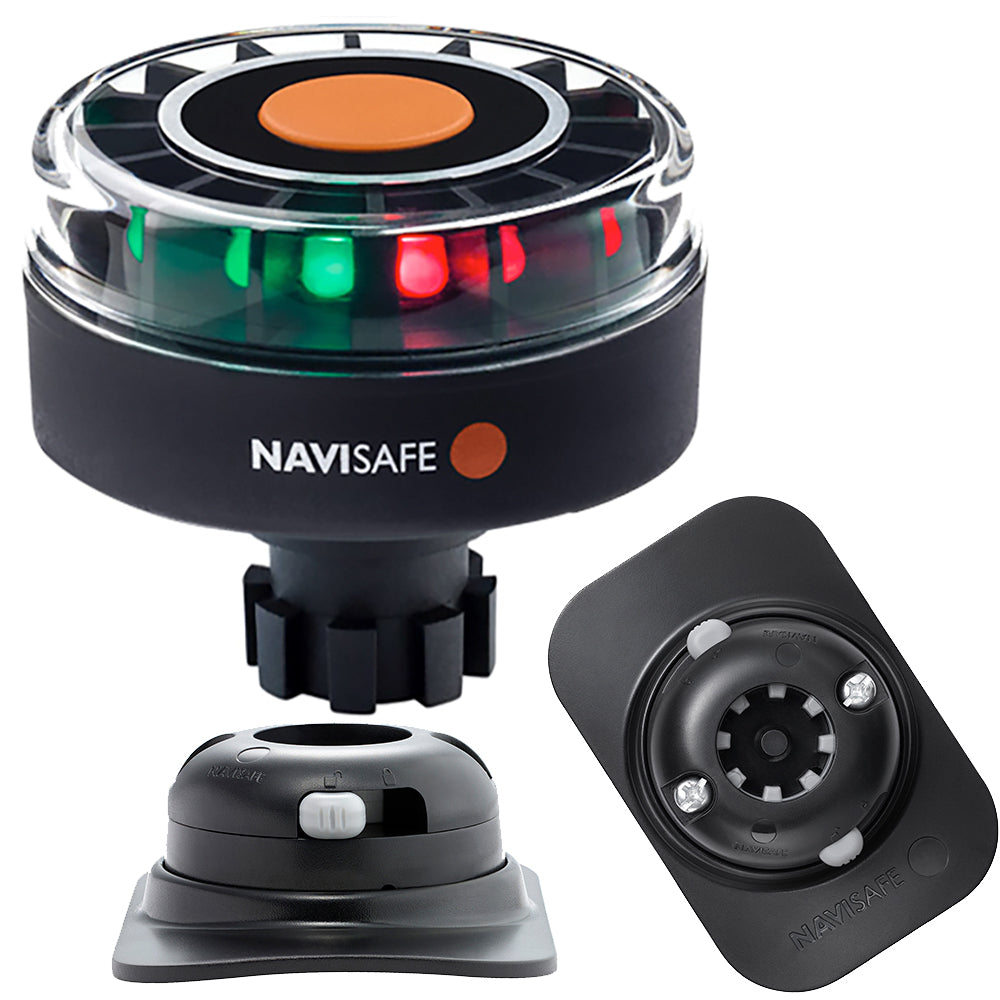 Navisafe Navilight Tricolor 2NM w/Navibolt Base  RIB Mount - Black [342KIT2] - Sea & Tech Outfitters Florida, LLC