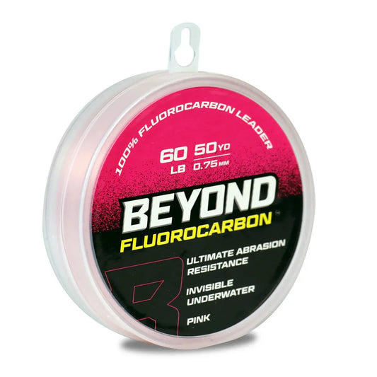 PINK BEYOND FLUROCARBON LEADER LINE 50 YARDS